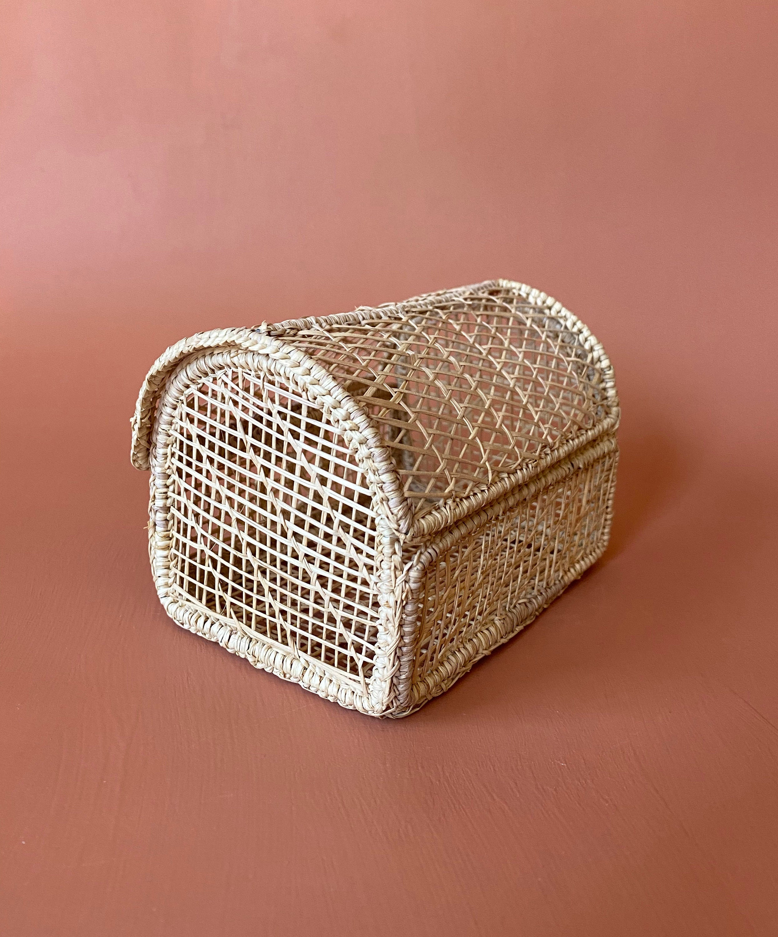 Straw Jewelry Casket Raffia Treasure Box Woven Straw Etsy