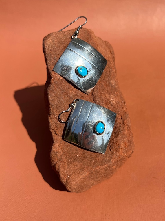 Wave Expert Vintage Native American Navajo Morenci Turquoise Sterling Silver Bracelet Old Wave Expert Vintage Native American Navajo Morenci Turquoise Sterling Silver Bracelet Old