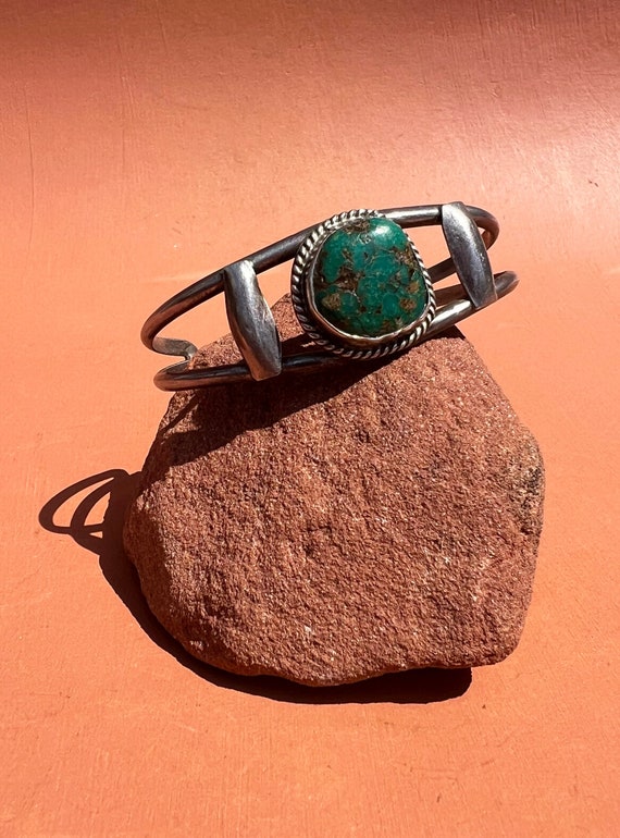 Old Pawn Green Turquoise Sterling Native American 