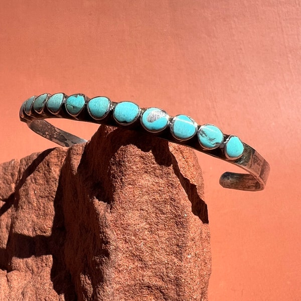 Zuni Dishta Style Turquoise Row Cuff