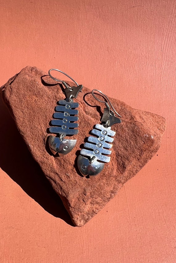Taxco Sterling Fishbone Earrings | Mexico Articul… - image 5