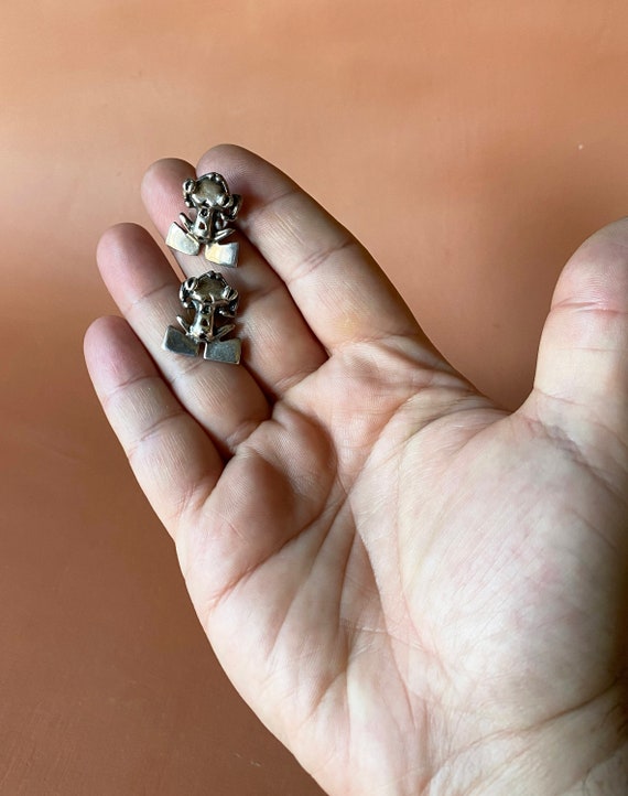 Sterling Tree Frog Earrings | Mexico Sterling Fro… - image 5