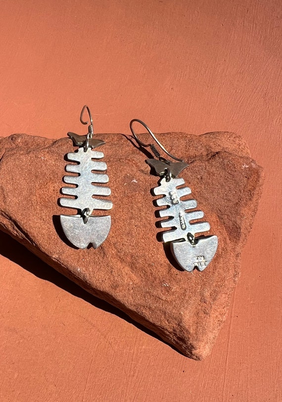 Taxco Sterling Fishbone Earrings | Mexico Articul… - image 7