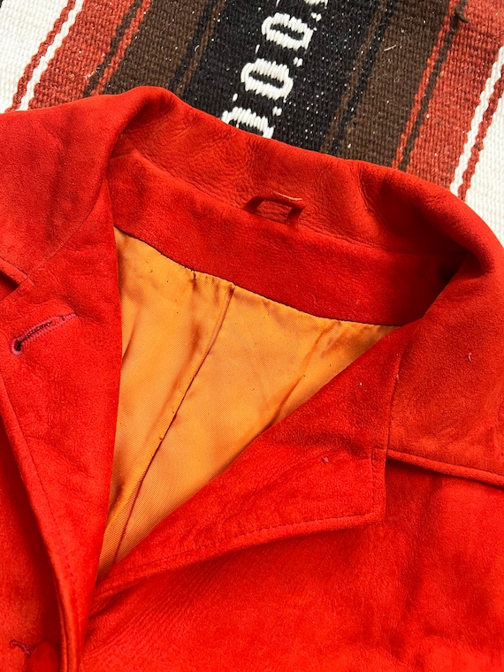 70s Orange Suede Chore Jacket | 70s Burnt Orange … - image 3