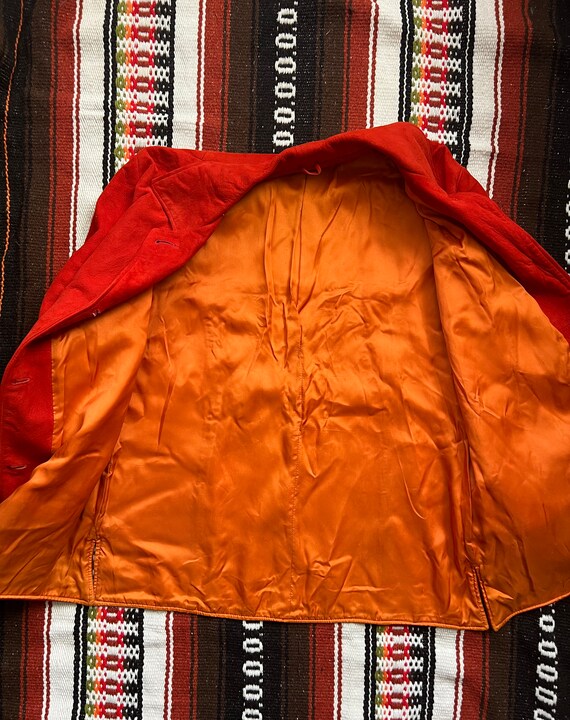 70s Orange Suede Chore Jacket | 70s Burnt Orange … - image 4