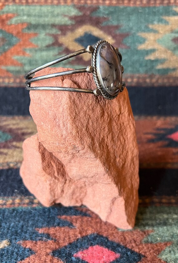 Petrified Wood Sterling Cuff Bracelet | Native Am… - image 7