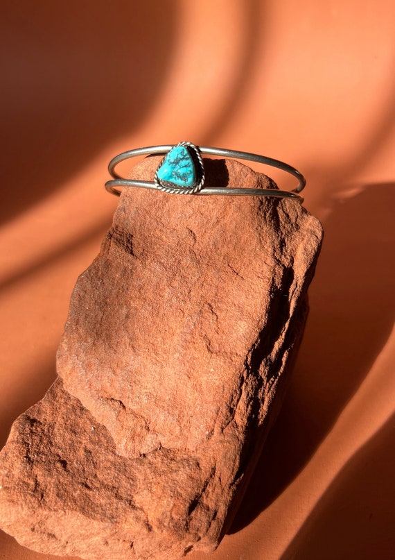 Native American Turquoise Cuff | Navajo Minimalist