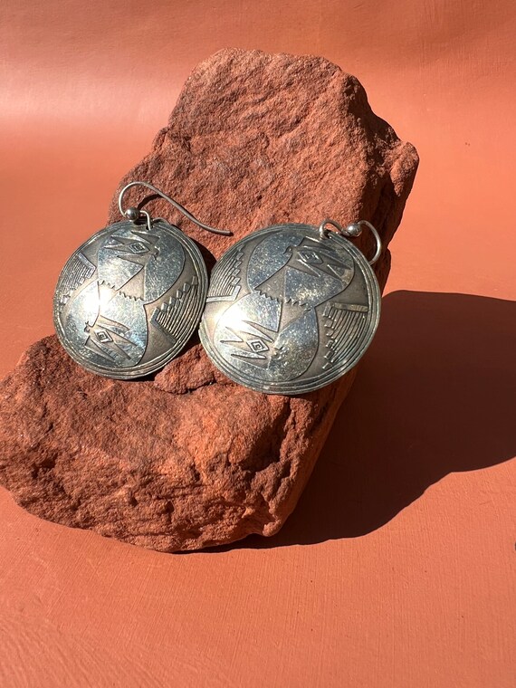 Native American Thunderbird Overlay Large Sterlin… - image 5