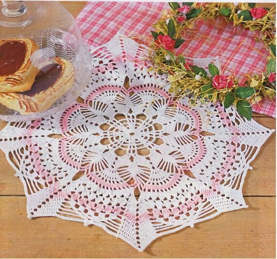 Vintage crochet doily pattern vintage crafts tutorial Etsy