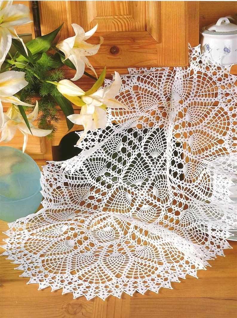 Vintage crochet doily pattern vintage crafts tutorial oval | Etsy