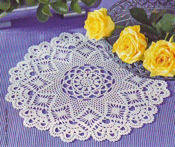 Vintage crochet doily pattern vintage crafts tutorial | Etsy