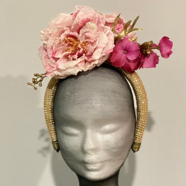 Fascinator Headband - Sparkling Pink