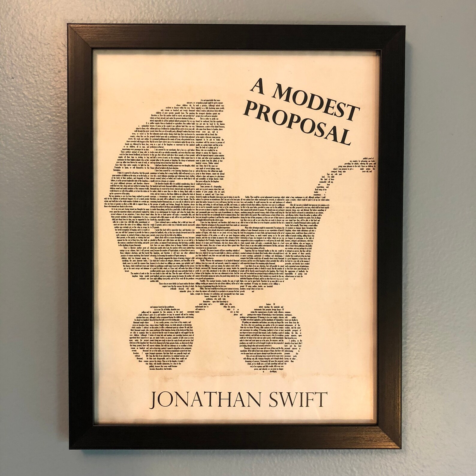 A Modest Proposal Full Text Poster Etsy