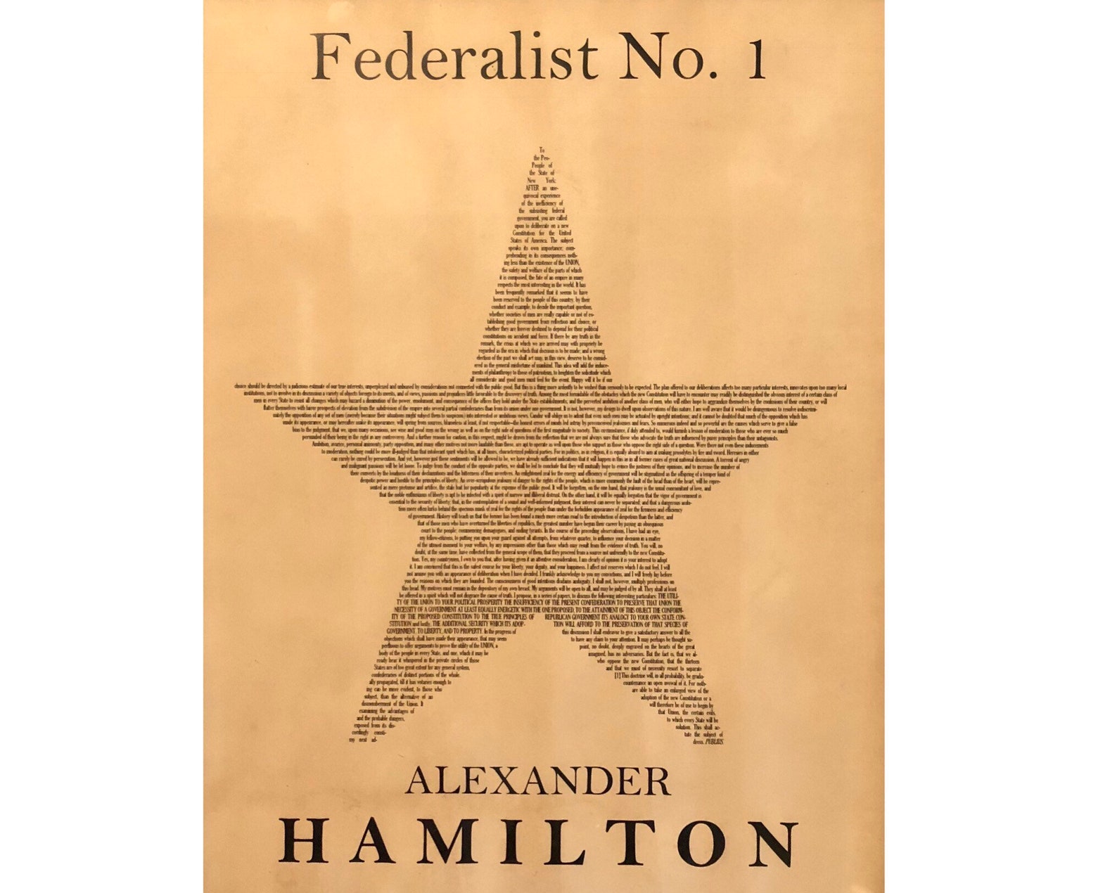 Federalist No. 1 Full Text Poster Etsy