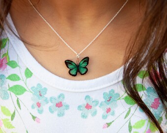 Butterfly feminist gift, 17th birthday gift, Teenager gifts, Big sister necklace,
