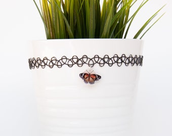 Monarch Jewelry, butterfly chokers, dainty butterfly jewelry, small butterfly choker