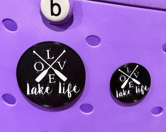 Compatibel met Bogg Bag Love Lake Life met peddelbedel, 3D-geprint met plastic
