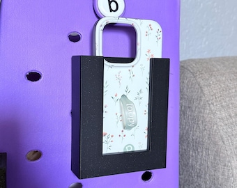 Met Bogg Bag-compatibele telefoonhouder met extra ruimte voor loopy- of popsocket-hoesjes, 3D-geprint met plastic