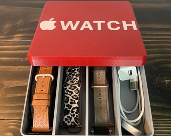 Apple Watch Band Holder and Travel Box with Four Slots, 3D Printed with Plastic
