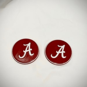 Set of 2 Alabama Coasters, 3D Printed with Plastic
