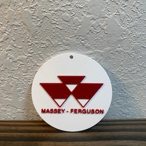 Massey Ferguson Christmas Ornament, 3D Printed with Plastic