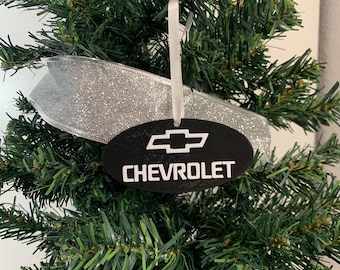 Chevy Christmas Ornament, 3D Printed with Plastic
