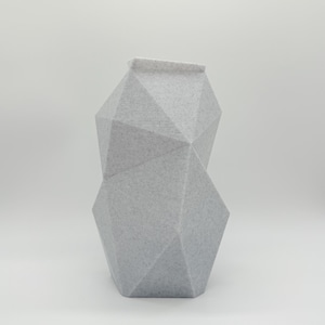 Minimal geometric flower vase, 3D Printed with Plastic