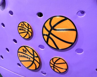 Met Bogg Bag-compatibele basketbalbedel, 3D-geprint met plastic