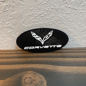 Décoration de Noël Chevrolet Corvette, imprimée en 3D avec du plastique