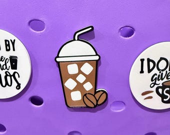 Bogg Bag Kompatibel Eiskaffee Anhänger, 3D Gedruckt mit Kunststoff