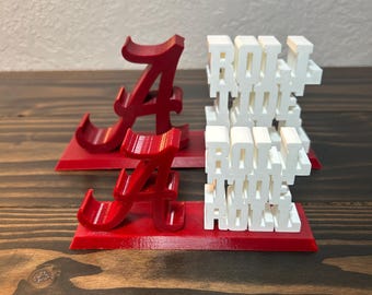 Large Alabama Desk Set, 3D Printed with Plastic