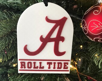 Alabama opgerolde kerstversiering, 3D-geprint met plastic