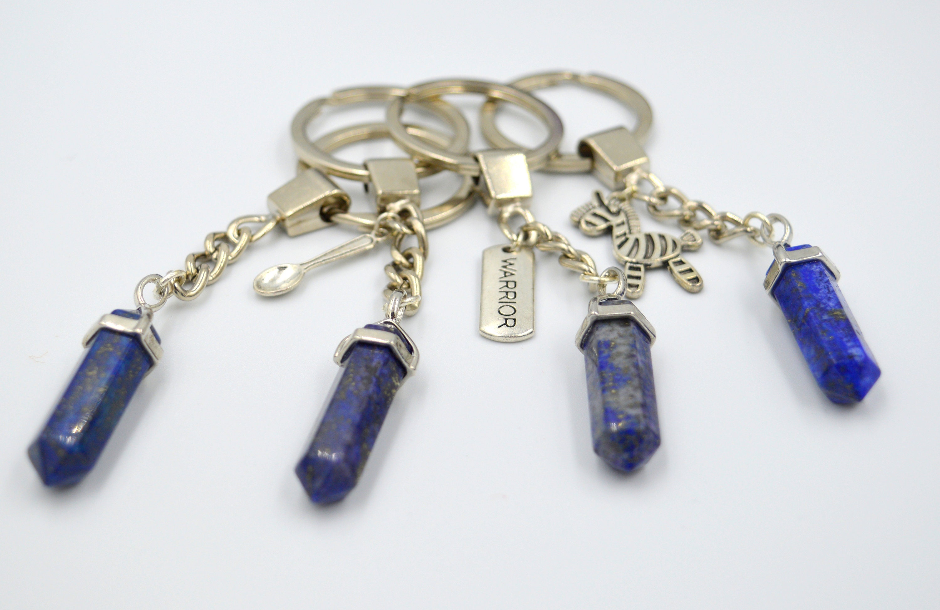 Lapis Lazuli Crystal Pendant Keychain. Caring Spoonie Gift & Etsy