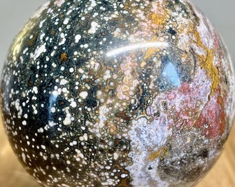 8th Vein Ocean Jasper Sphere、希少コレクターズクリスタル (2.6 cm