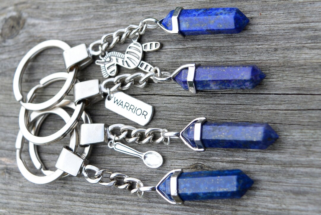 Lapis Lazuli Crystal Pendant Keychain. Caring Spoonie Gift & Etsy