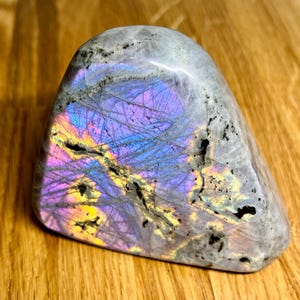 Incredible Purple Flash Labradorite Freeform | Rare Pink Sunset Flash Labradorite | Super Flashy Healing Crystal | Stunning Iridescent Gem
