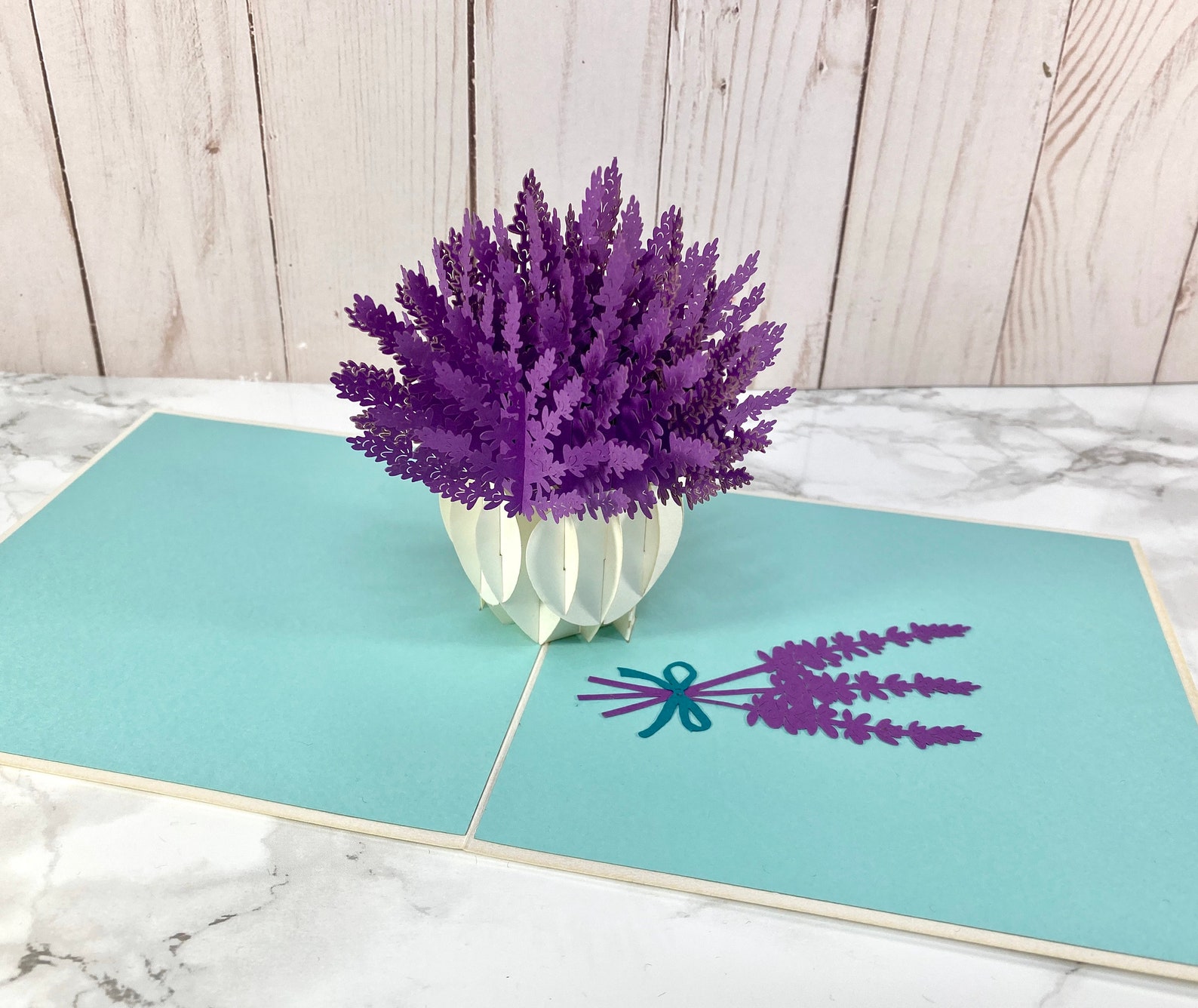 Lavender Quilling Card Handmade Quilled Card Quill Card Etsy