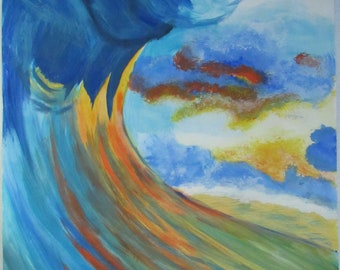colorful wave painting colorful wave painting