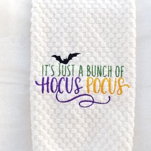 Embroidered Halloween Kitchen Hand Towel