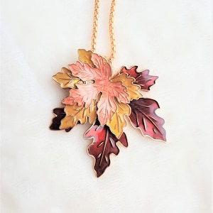 Maple Leaf Pendant Necklace,Maple Leaf Jewelry, Gold Chain Necklace Long Chain