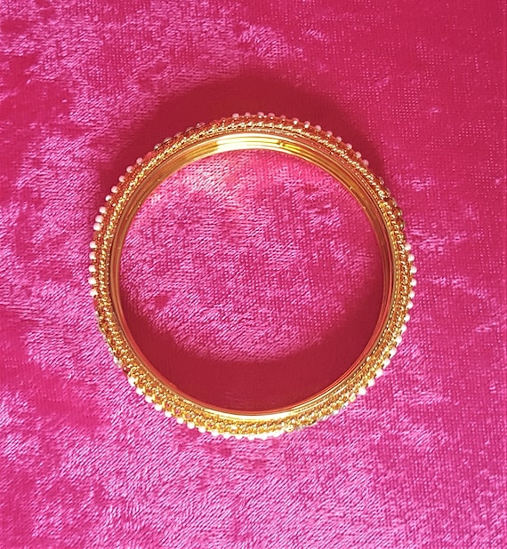 Pearl Beaded Rhinestone Bangle - image 4