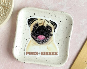 Pug Sticker, Vinyl Decal, Gift for Dog Lovers, Pug Lovers Gift, Spread Kindness, Uplifting Gift