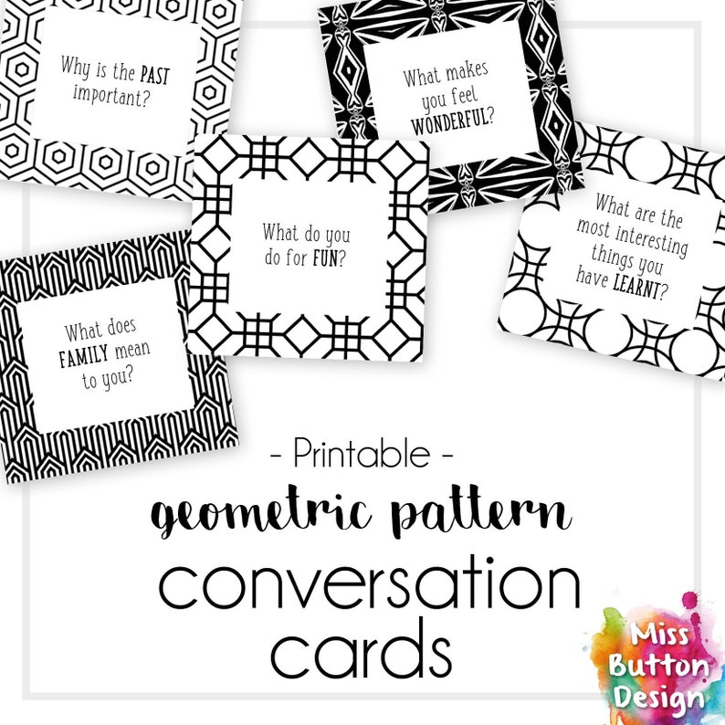 Conversation Starter Ice Breaker Cards Etsy