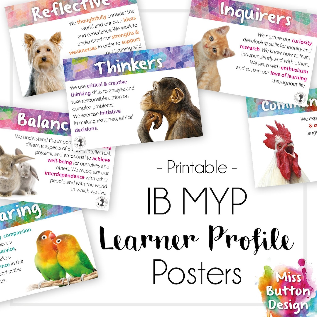 Printable IB MYP Learner Profile Posters Landscape - Etsy printable-ib-myp-learner-profile-posters-landscape-etsy