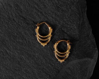 Light Codes | Hoop Earrings - Gold