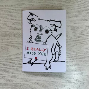 Really Miss You / Jasper the dog / “Heart Dog” Card Collection/ Greeting Card