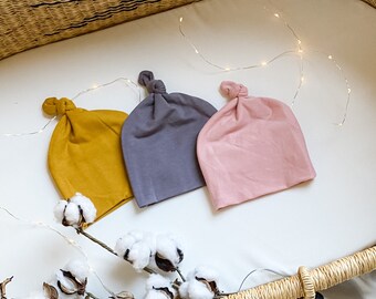 baby hats with knots