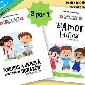2 por 1 - Amemos a Jehova / El Amor Edifica Asamblea de Circuito Libro para Colorear y de actividades para ninos