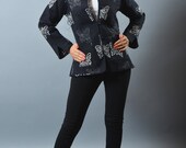 Butterfly Print Quilted Jacket - Designer Indo Western Jacket - Bohemian Gypsy Handmade Jacket -Reversible Kantha Jacket-Fashion Wear Jacket