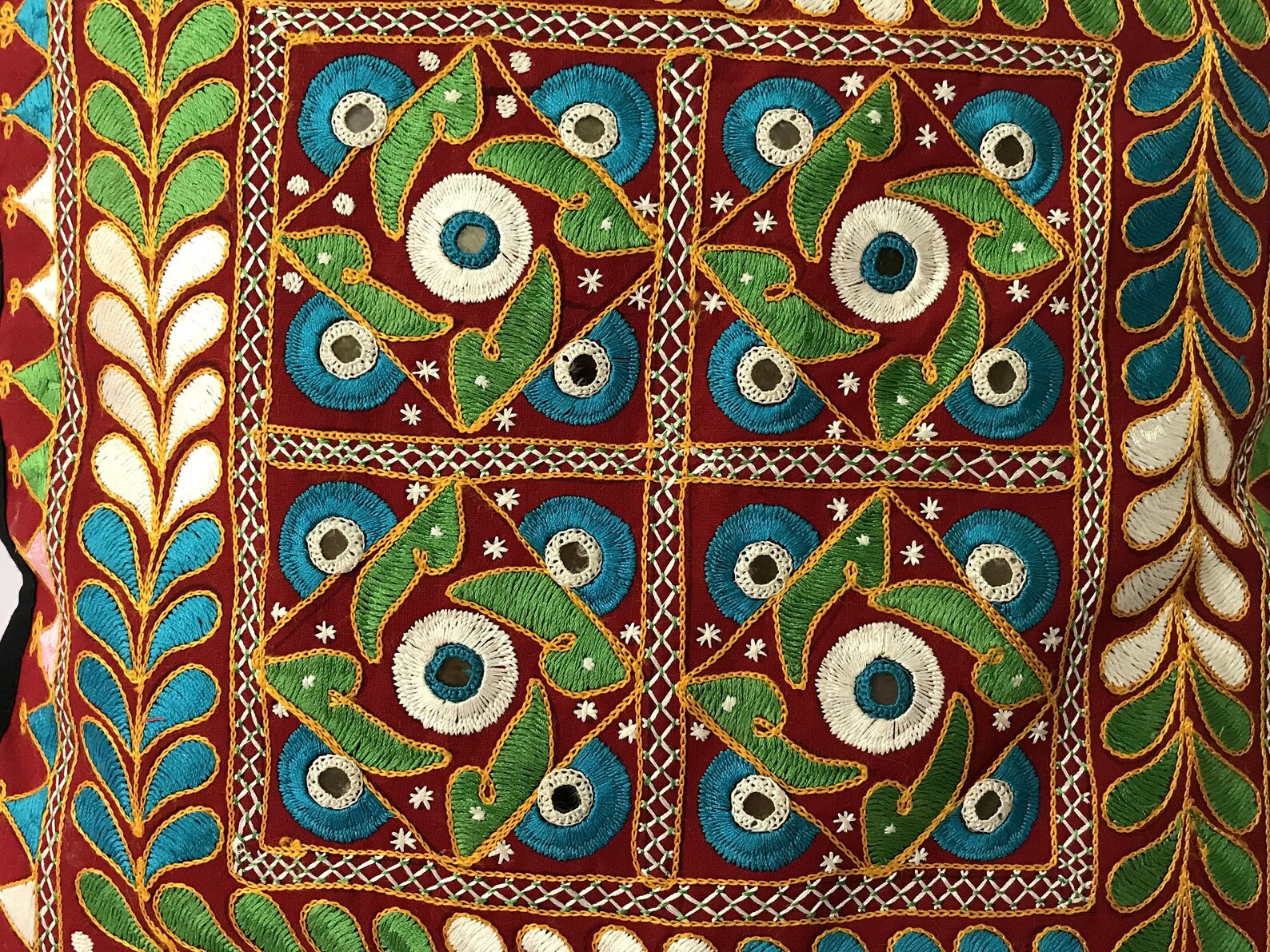 Traditional Gujarati Embroidery Cushion Covers Floral Etsy